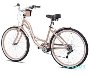 Bayside Bicicleta de crucero para mujer Bicicleta de oro rosa Bicicleta de carretera Bicicleta de carretera de carbono Bicicletas