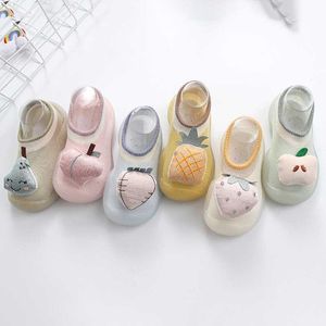 Baywell, zapatos transpirables de dibujos animados para niños, zapatos de interior de goma con suela suave para bebé, zapatos de bebé, botines antideslizantes de frutas bonitas G1025