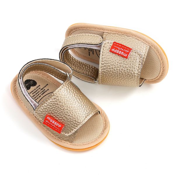 Baywell Summer infantil para niñas Sandalias PU cuero de cuero zapatos leopardo de leopardo anti-slip recién nacido primero caminante 0-18 meses