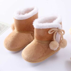 Baywell hiver chaud fourrure bottes de neige bébé chaussons anti-dérapant infantile garçons chausson 0-18 mois G1023