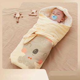 Bazai lapin nouveau-né Wrap emmailloter pur coton toutes saisons universel automne et hiver couverture bébé portant couette