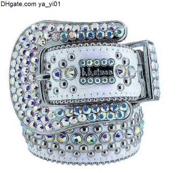 Bb 2022 Belt Designer Simon Cinturones para Hombres Mujeres Shiny diamond belt white cintura uomo boosluxurygoods 0000