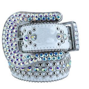 Bb 2023 Belt Designer Simon Cinturones para Hombres Mujeres Shiny diamond belt white cintura uomo boosluxurygoods