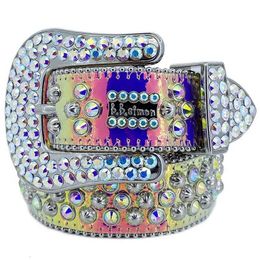 BB 2023 Men Women Simon Belt luxe designer riem retro naaldgespanden 20 kleur kristal diamant N9