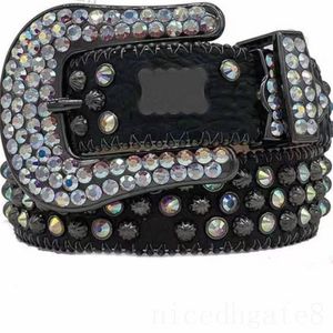 Ceintures BB pour hommes designer strass ceinture plein diamants noir plaqué or boucle ceinture décontractée spéciale femmes ceinture brillant punk confortable large GA05 I4