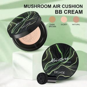 BB CC Creams Foundation Concealer Longlasting Air Cushion Cream With Mushroom Puff Sponge Ivory White Natural Face Makeup 231102