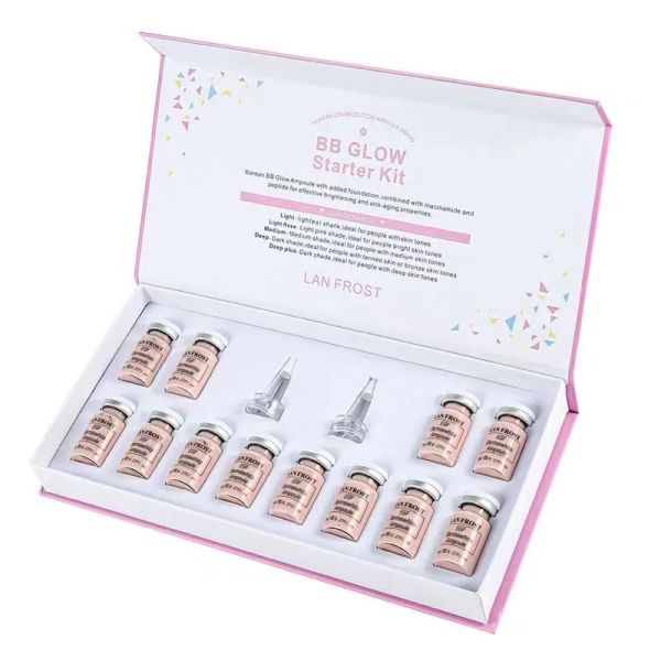 Base de suero BB Cream, suero líquido para el cuidado de la piel, base blanqueadora brillante, antiarrugas, acné, microagujas MTS