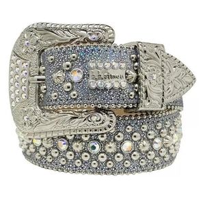 BB Simon BB STRAP Men des femmes et des strass de concepteur Western Bling Crystal Diamond Beltures