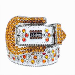 Bb Simon Belt Designer Top Qualité Hommes Femmes Ceinture avec Strass Complet Bb Ceintures Simon Crâne Aiguille Boucle Ceintures pour Cadeau Mode Luxe Tendance Marque BB 2298