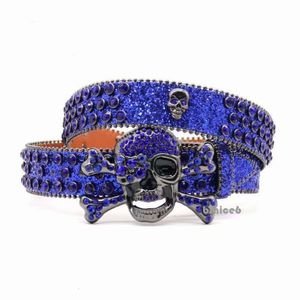 BB Simon Ceinture Mode B Lettre Crâne Luxurys Design Hommes Femmes BB Ceinture De Luxe Designer Ceinture Rétro Aiguille Boucle Ceintures 20 Couleur Cristal Diamant avec Boîte 2842