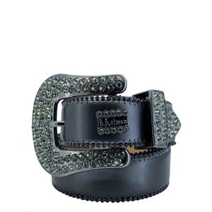 Bb Simon Cinturones Cinturón de diseñador de lujo de alta calidad Cinturón de diseñador Cinturón de cuero occidental con tachuelas de diamantes de imitación para hombres y mujeres Cinturones de cintura ostentosos para pantalones Jeans
