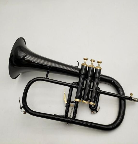 Bb Tune Bugle noir nickelé plaqué or instrument de musique de haute qualité professionnel avec étui accessoires d'embout 5711374