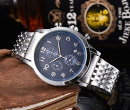 BB01 BOSS reloj suizo para hombre relojes todo dial trabajo cronógrafo movimiento de cuarzo relojes para hombres correa de acero inoxidable diseñador relojes impermeables