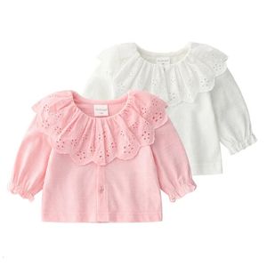 Bbay filles vêtements à manches longues chemises roses infantile filles hauts à manches longues filles manteau printemps et automne coton bébé vêtements 240314