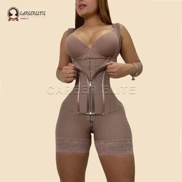 Bbl Dubbele compressie Full Body Stage 2 Faja Dames Body Shapewear Body Ass Stuff Push Up Platte Buik Modellering Corset 240220