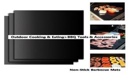 BBQ -grillmat duurzame anti -aanbak barbecuemat 4033cm kookplaten magnetron oven buiten bbq kookgereedschap9328247