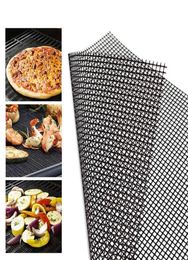 Tapis de barbecue antiadhésif, outil de maille de grillage, accessoires de grilles réutilisables pour l'extérieur, légumes grillés PFOA Fisha418110766