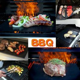 BBQ Grill Mat Herbruikbare Non Stick Barbecue Bakmatten Sheet Grill Folie BBQ Liner Mat voor Houtskool, Gas, elektrische Grill BBQ Tool DH8575