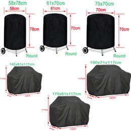 BBQ Grills 12 Size Outdoor BBQ Cover Stofdicht Weber Heavy Duty Grill Cover Regenbeschermende Outdoor Barbecue Cover Round 230703