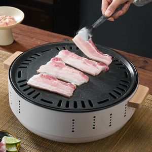 BBQ Grills Barbecue Grill Charcoal Stove Heatinsulating Split Rack Grilled Meat Fried Steak 230829