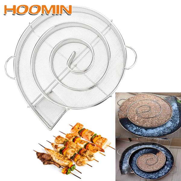 Parrillas para barbacoa HOOMIN Chip Caja para fumar Generador de humo frío Fumador Polvo de madera Acero Barbacoa Parrilla Salmón Tocino Pescado Mini Apple 230715