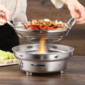 BBQ Grills Pot Alcohol Heater Outdoor Huishouden Roestvrij Staal Spirit Cooker Party Camping Fornuis Backpacken Toeristische 230731