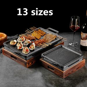 BBQ Grills Smokeless Portable BBQ Grill Korean Japanese Barbecue Grill Charcoal BBQ Oven Alcohol Stove Household Non-stick korean bbq table 230324