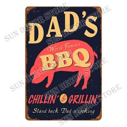 BBQ Kitchen Shabby Chi Vintage Metal Sign Plaque Plaque Mur Decor for Family Coffee Bar Club Retro Tin Affiches Gift 20X30CM A-2300