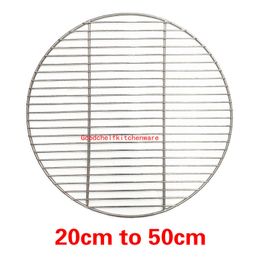 BBQ Gereedschap Accessoires 304 RVS ronde Grill Mesh Home Gebraden Netten Bacon Tool Ijzer barbecue accessoires non stick Mat Grid 230704