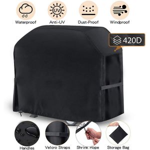 BBQ Tools Accessories 420D Cover Outdoor Dust Waterproof Anti UV Duty Grill Oxford Cloth Rain Protective Barbecue 230706