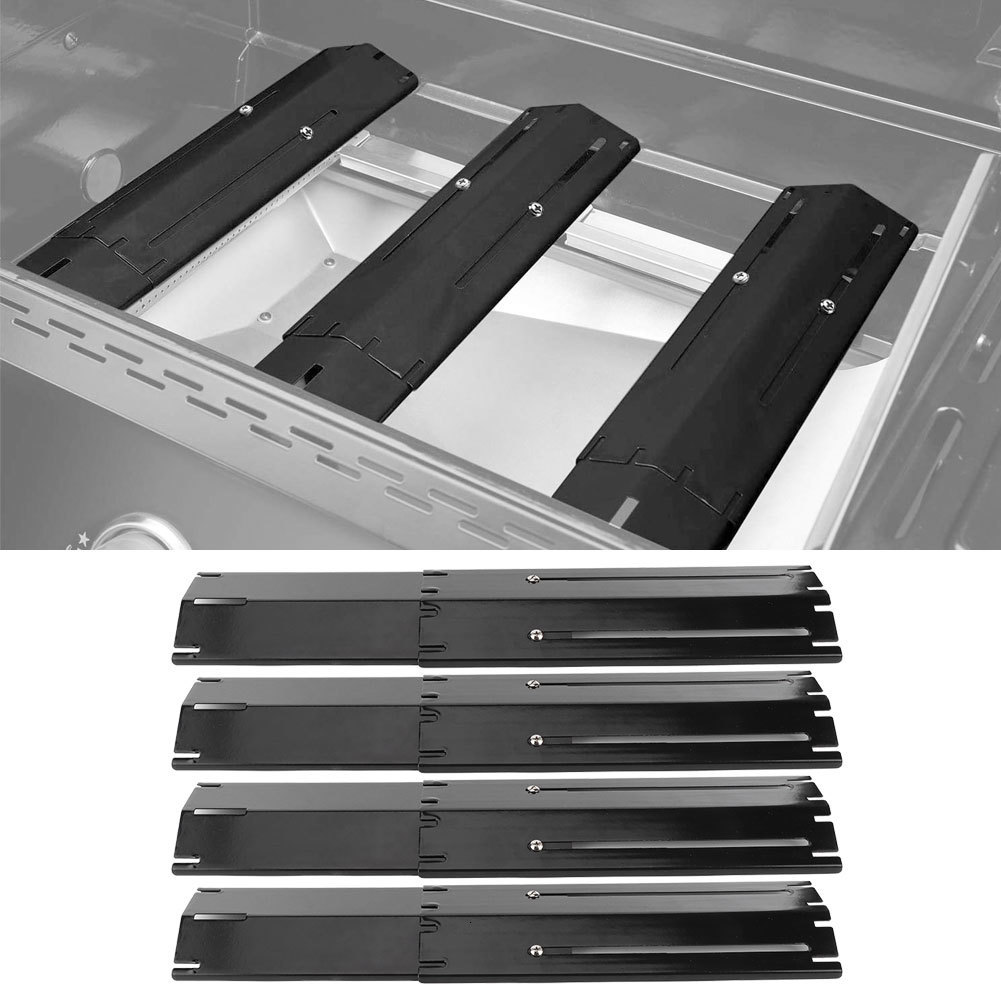 BBQ Tools Accessories 4pcs Adjustable Grill Heat Plate Shield Tent Replacement Parts For Gas Cover 230706
