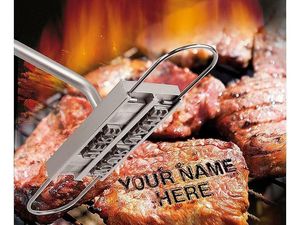 Outils de barbecue Accessoires Barbecue Branding Fer Signature Nom Marquage Timbre Outil Viande Steak Burger 55 x Lettres et 8 espaces 221128