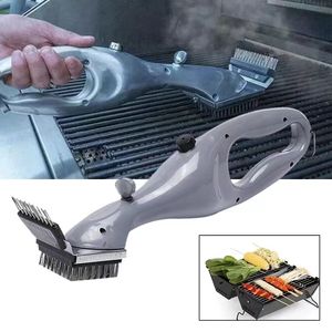 Accesorios para herramientas de barbacoa, cepillo de limpieza para parrilla de barbacoa, herramienta de limpieza de vapor para parrilla de barbacoa portátil, accesorios para vapor o Gas, herramienta para barbacoa 230601