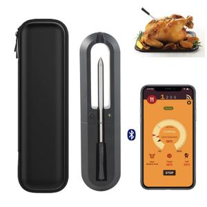 Accessoires d'outils de barbecue Accessoires d'outils de barbecue Thermomètre à viande sans fil pour four gril fumeur rôtissoire Bluetooth Connect Kit numérique Dhmqy