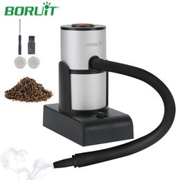 Accessoires d'outils de barbecue BORUiT Portable Cuisine moléculaire Infuseur de fumée Alimentaire Générateur de fumée froide Pistolet à fumer Viande Brûler Fumoir Cuisson pour barbecue Grill 230617