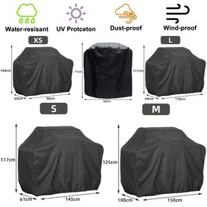 BBQ Tools Accessories Cover Outdoor Dust Waterproof Weber Heavy Duty Grill Rain Protective Barbecue Round 230522