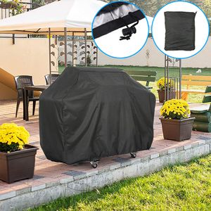 BBQ Tools Accessories Grill Cover Waterproof Outdoor Barbecue Heavy Duty Anti Sun Rain Protective for Weber Round Rectangle Bbq 230522