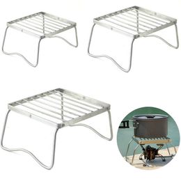 BBQ outils accessoires Mini poche Grill Portable en acier inoxydable pliant Barbecue pour la maison parc utilisation Camping 230414