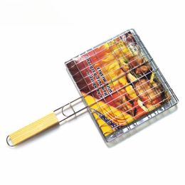 Outils de barbecue Accessoires Antiadhésif Griller Panier Grill Mesh Mat Viande Légumes Steak Pique-Nique Partie Barbecue Outil Résistant À La Chaleur Feuille Doublure 230522