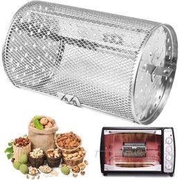 Accessoires pour outils de barbecue OOTDTY Panier de rôtisserie en acier inoxydable pour rôtir des noix de cuisson Grains de café Pièces de rôtissoire pour gril d'arachide 221128