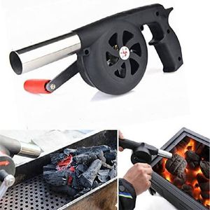 BBQ Tools Accessories Outdoor Cooking Fan Portable Hand Crank Air Blower Grill Picnic Camping Stove Barbecue Fire Bellows 230817