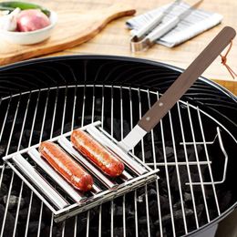 BBQ Gereedschap Accessoires Draagbare Hond Roller Worst Rek Griller Uniform Verwarming Voor Heerlijke Sappige Smaak El 230721