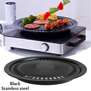 BBQ Gereedschap Accessoires Draagbare Koreaanse BBQ Grill Pan Houtskool Barbecue Grill Roestvrij Staal Non-stick Barbecue Lade Grills voor Outdoor Camping bbq 230710