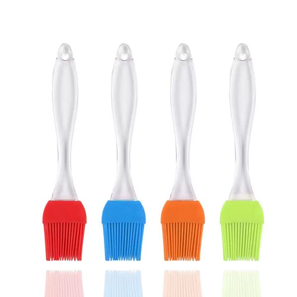 Accessoires d'outils de barbecue, brosse à pâtisserie en Silicone, brosse à badigeonner pour barbecue, brosse à huile de cuisson, poignée transparente, outils de cuisine, livraison directe chaude