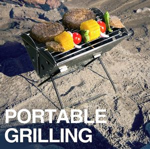BBQ Outils Accessoires Stable Camping En Plein Air Plat Sac À Dos Portable En Acier Inoxydable Barbecue Grill et Foyer 230414