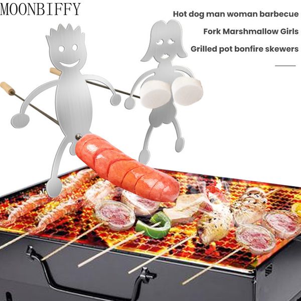 Herramientas para barbacoa Accesorios Steel Dog Marshmallow Roaster Funny Metal Craft Skewer Stick Barbacoa Tenedor para hoguera y parrilla Novedad Mujeres Hombres 230522