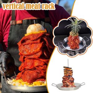 Accessoires d'outils de barbecue support de poulet rôti en acier brochette de viande verticale grillade 12/10/8 pouces 221128