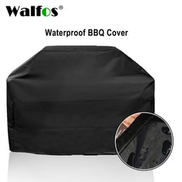 BBQ Gereedschap Accessoires WALFOS Waterdichte Grill Cover Outdoor Regendicht Stofdicht Heavy Duty voor Gas Houtskool Elektrisch 230627