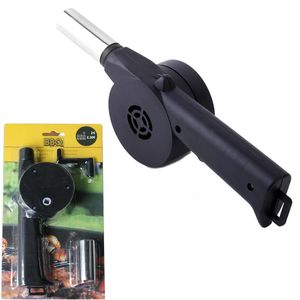 BBQ Tools Outdoor Cooking Barbecue Fan Handgekleed luchtblazer draagbare mini-grill vuurbalg met handmatige handgreep voor wandelpicknick camping handheld fan