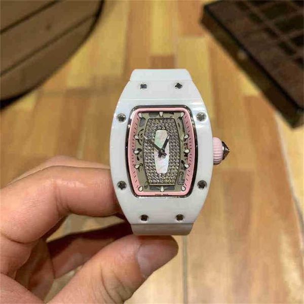 BBR Factory RichasMille Designer Montre Mécanique Personnalisée Lèvre Blanche Céramique Femmes Polyvalente Petite Ambiance De Mode Belle Marée Z8EB